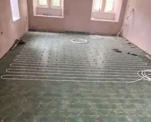 Underfloor heating bath