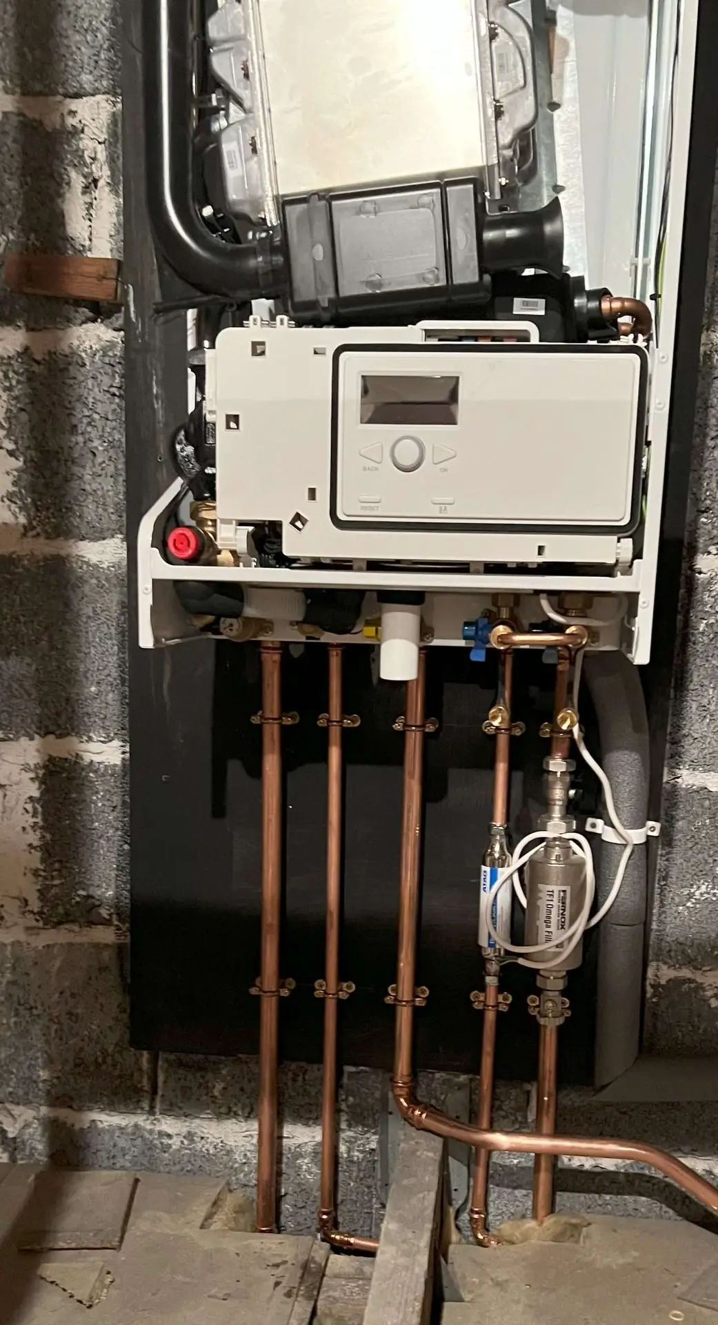 Boiler inspection during annual service in Keynsham